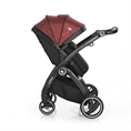 Combi Stroller ADRIA with footcover BLACK&RED